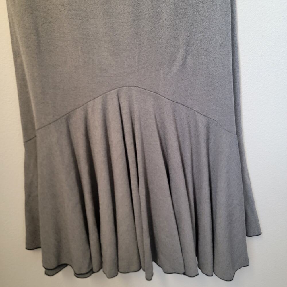 Vintage Y2K Made in USA Grey Maxi Flowy Tiered Skirt XL Witchy Grunge Emo Fairy - Picture 6 of 7